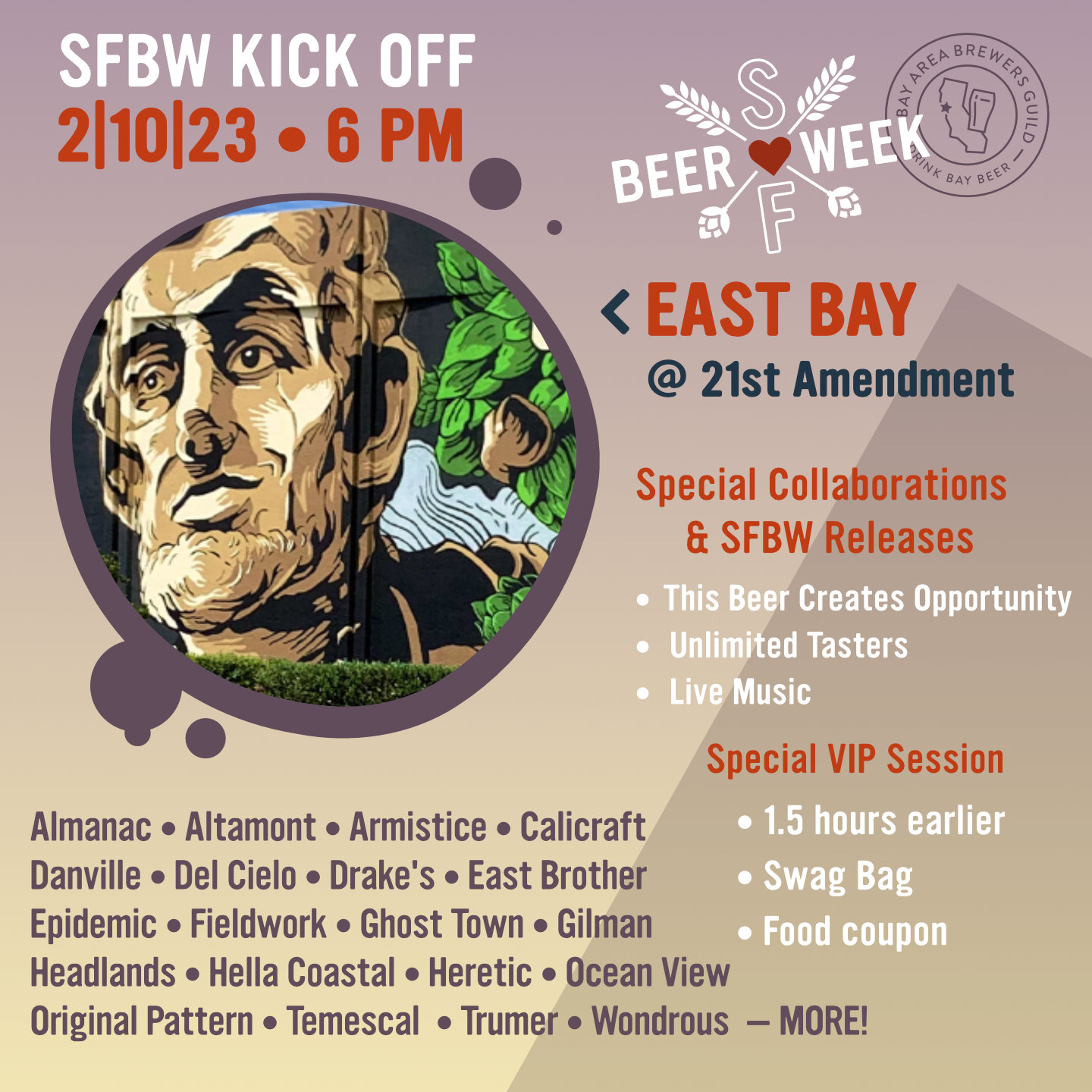 East Bay Kick Off at 21st Amendment